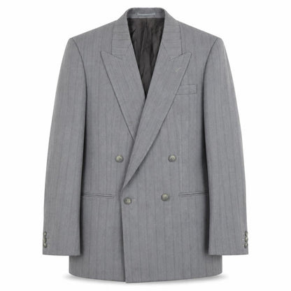 Hugo James Men's Grey Blazer, Size 38, Double-Breasted