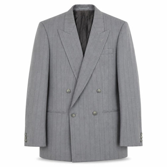 Hugo James Men's Grey Blazer, Size 38, Double-Breasted