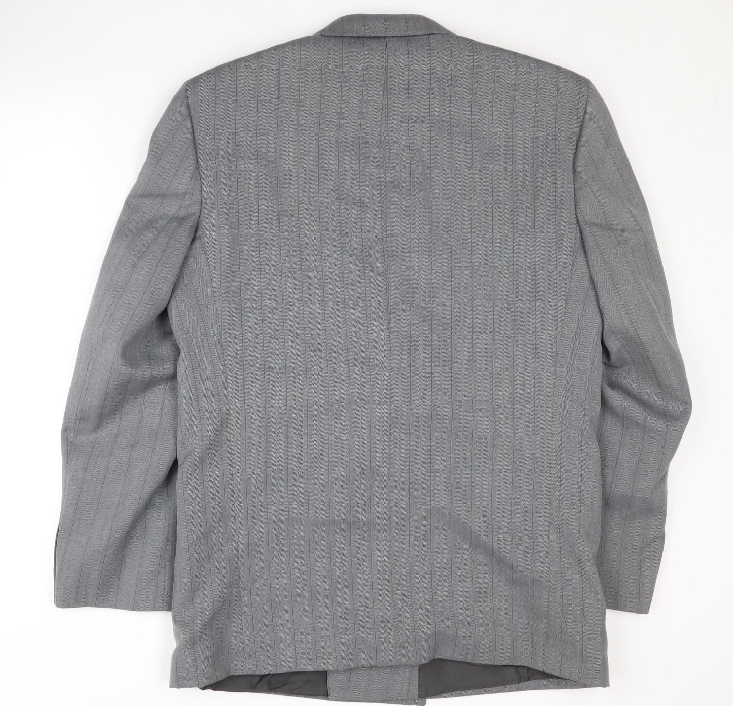Hugo James Men's Grey Blazer, Size 38, Double-Breasted