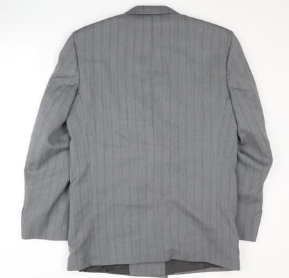 Hugo James Men's Grey Blazer, Size 38, Double-Breasted