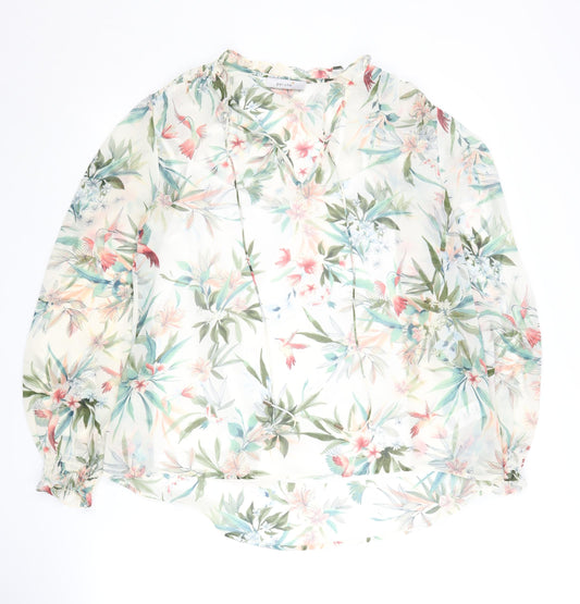 Marks and Spencer Women’s Floral Blouse, Size 12, V-Neck
