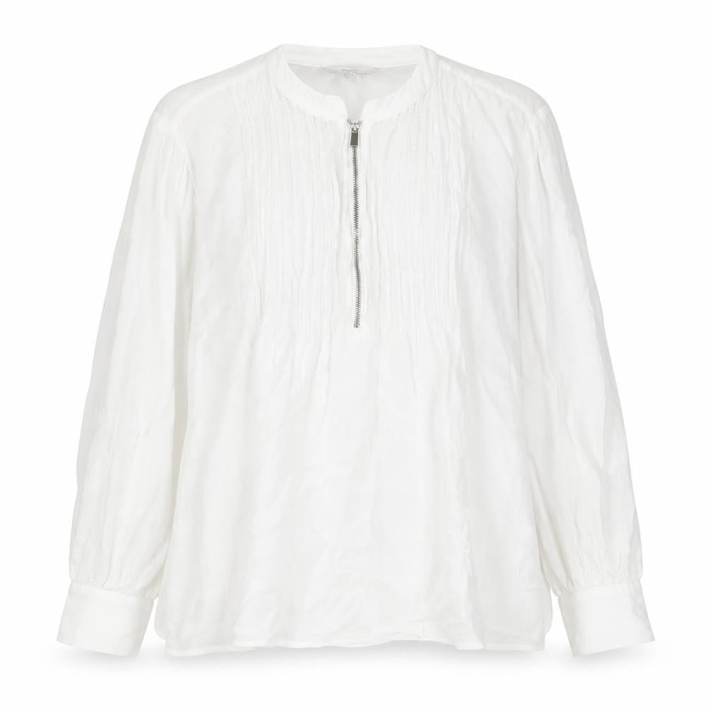 Next Women's White Long Sleeve Zip Top, Size 14