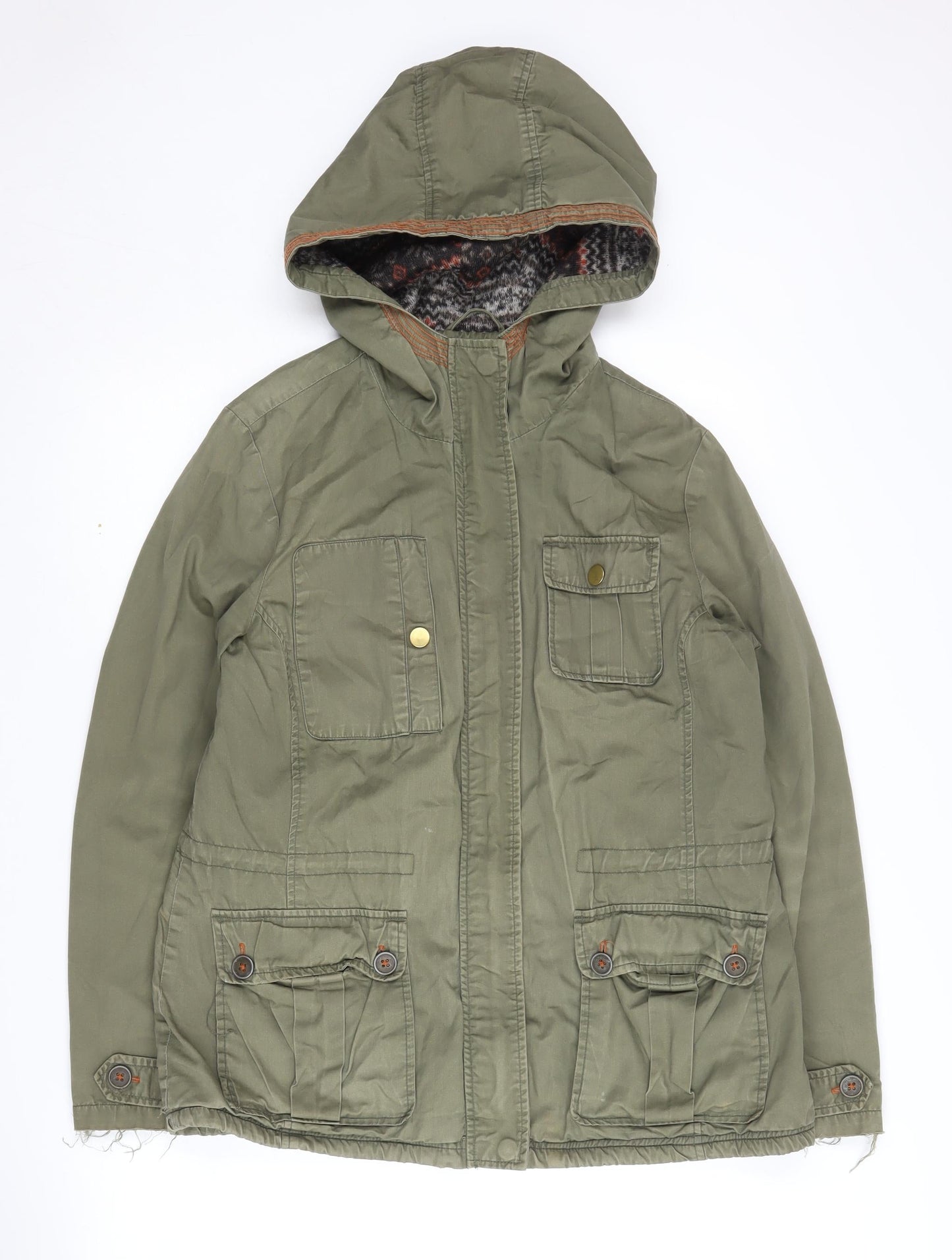 New Look Women's Green Parka Jacket Size 12
