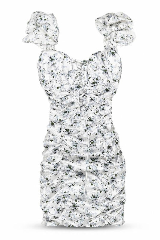 PRETTYLITTLETHING Floral Bodycon Dress UK 6 Women