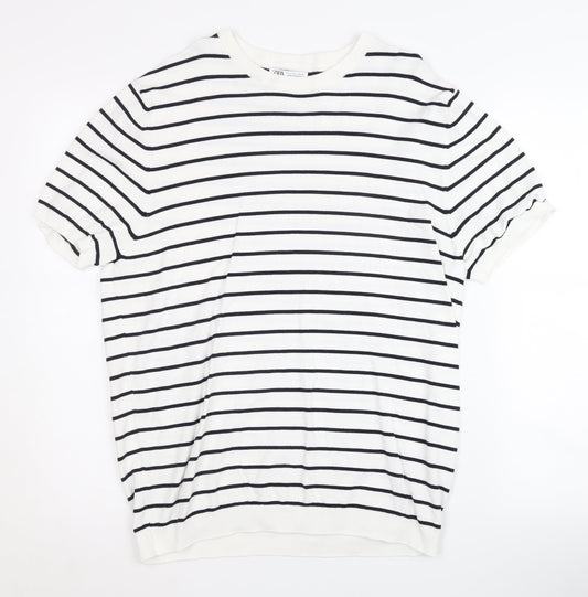 Zara Women's Striped Pullover Jumper Size 14