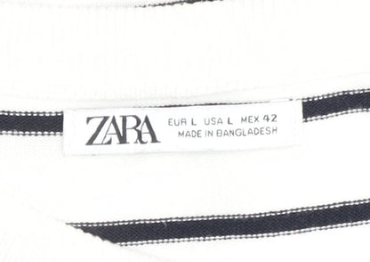 Zara Women's Striped Pullover Jumper Size 14