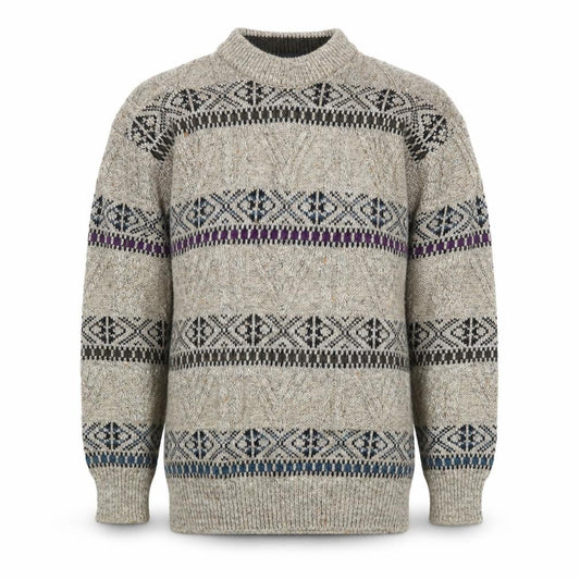 St Michael Men's Beige Medium Cable-Knit Pullover Jumper