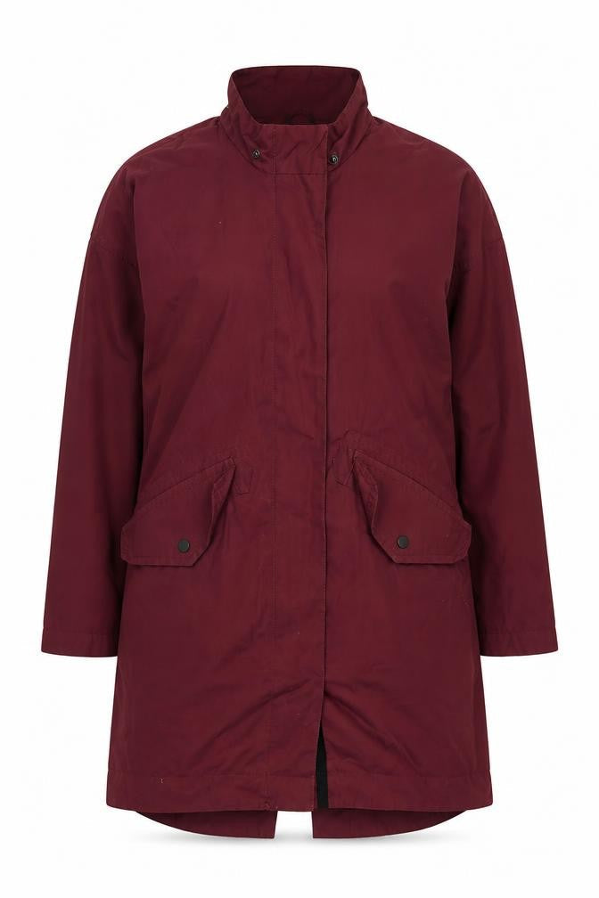Kin Women's Long Red Coat, Size 14
