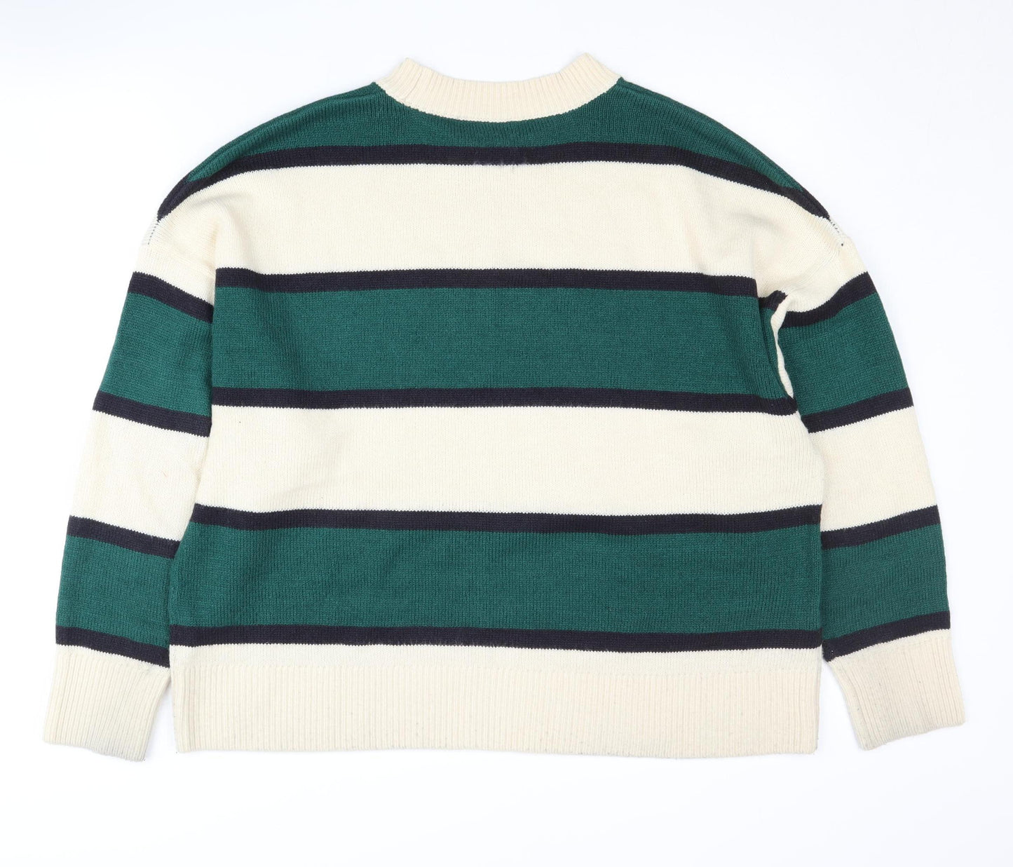 H&M Women's Multicoloured Stripe Jumper Size 12