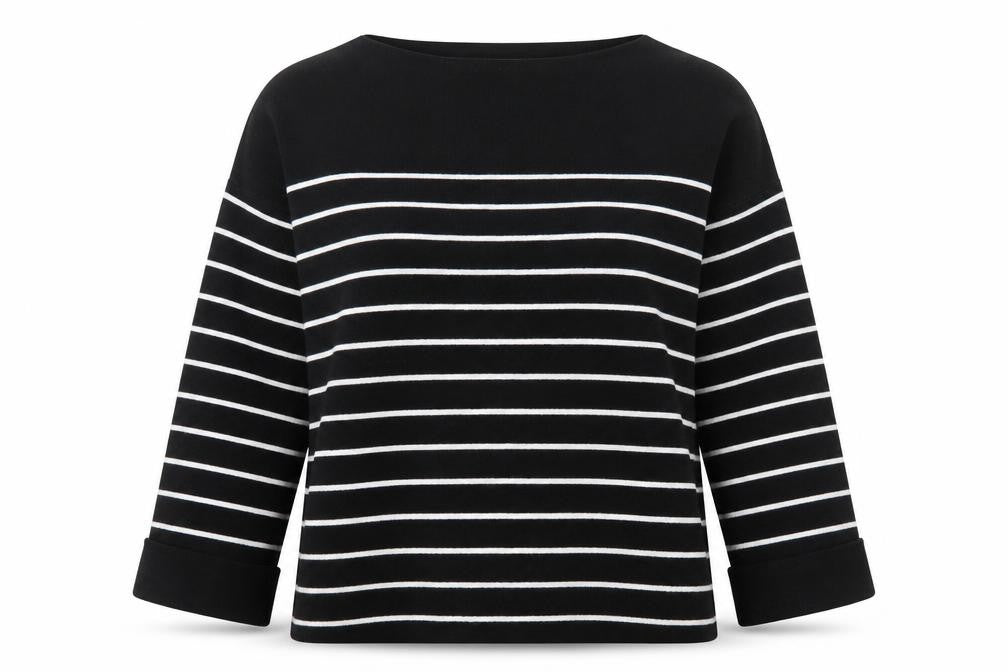 H&M Women's Black Striped Pullover Jumper L