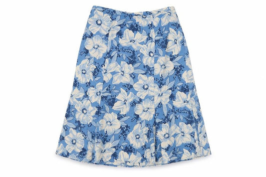 Eastex Women's Blue Floral A-Line Skirt Size 16