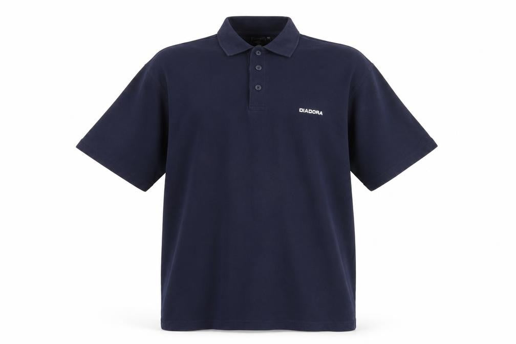 Diadora Men's Blue Polo Shirt 2XL Solid Casual