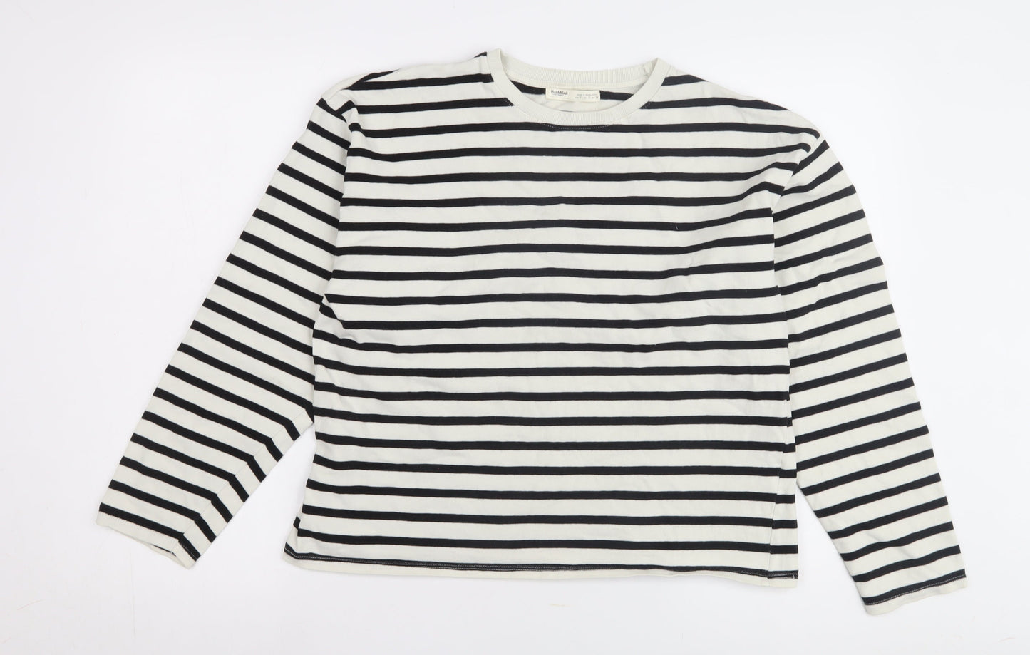 Pull&Bear Stripe Sweatshirt Unisex Adults Black S