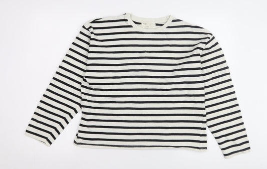 Pull&Bear Stripe Sweatshirt Unisex Adults Black S