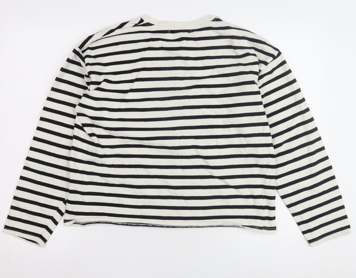 Pull&Bear Stripe Sweatshirt Unisex Adults Black S