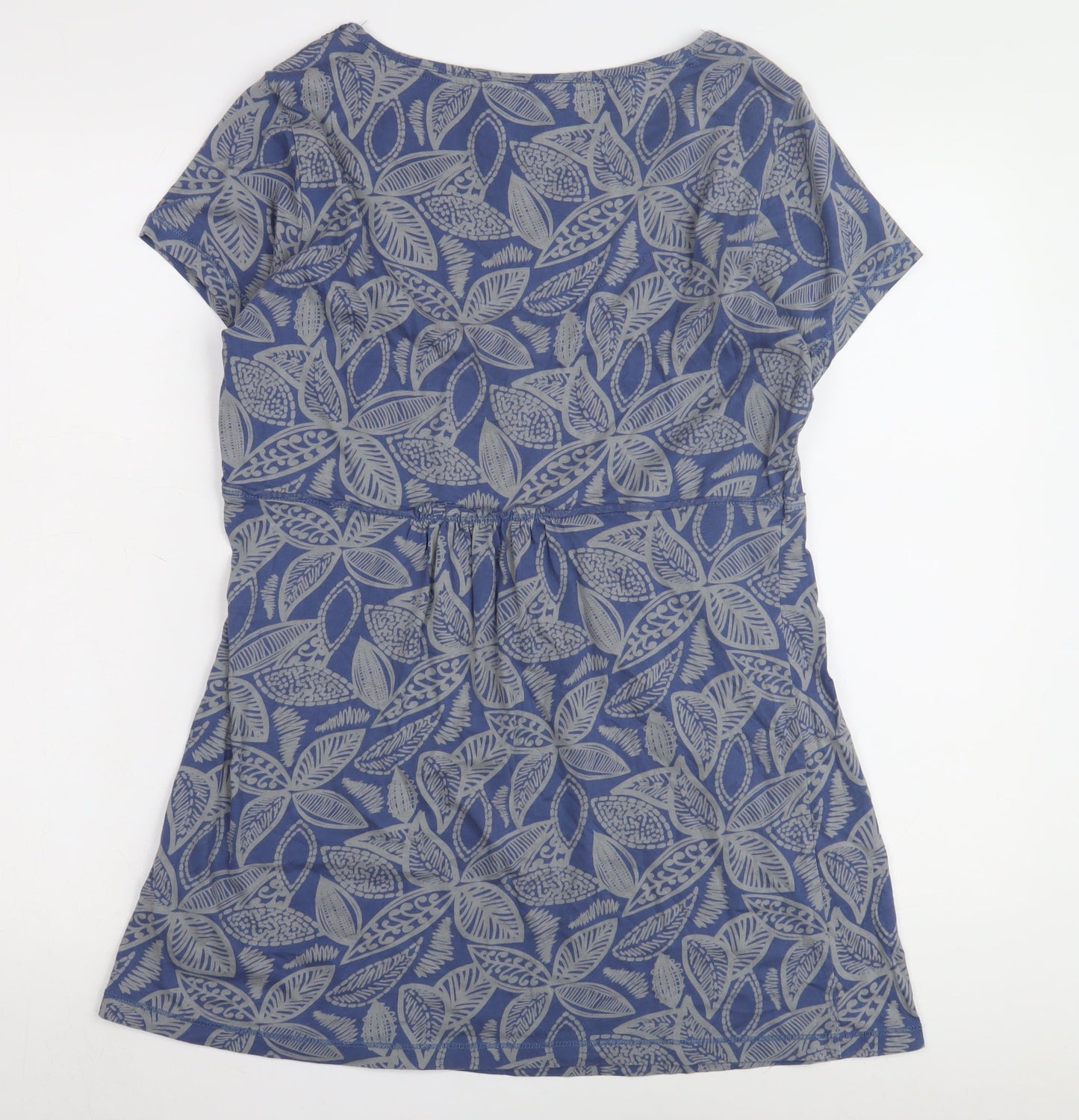 Mantary Women's Blue Floral T-Shirt Size 14