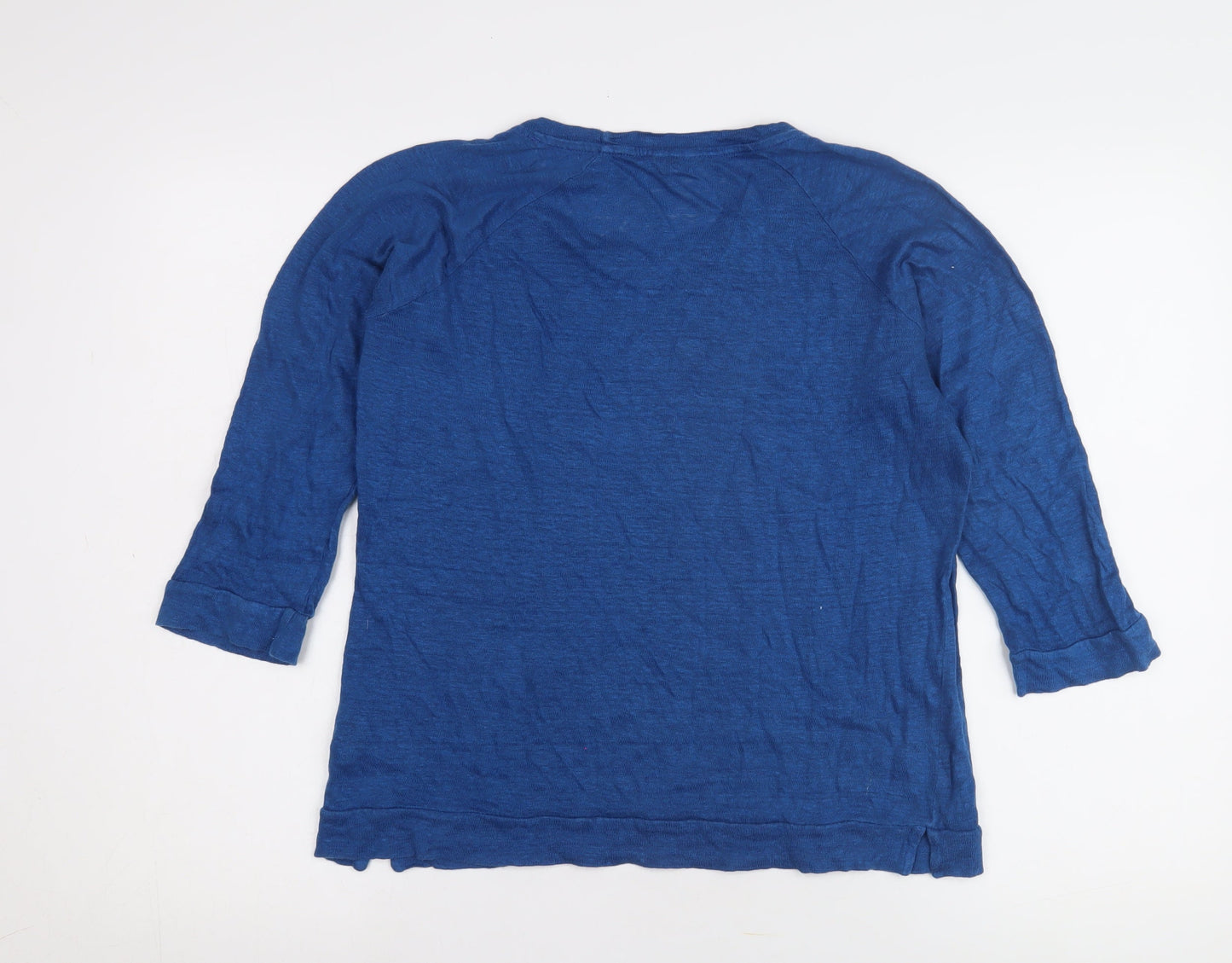 Jigsaw Women's Blue 3/4 Sleeve T-Shirt, Size L