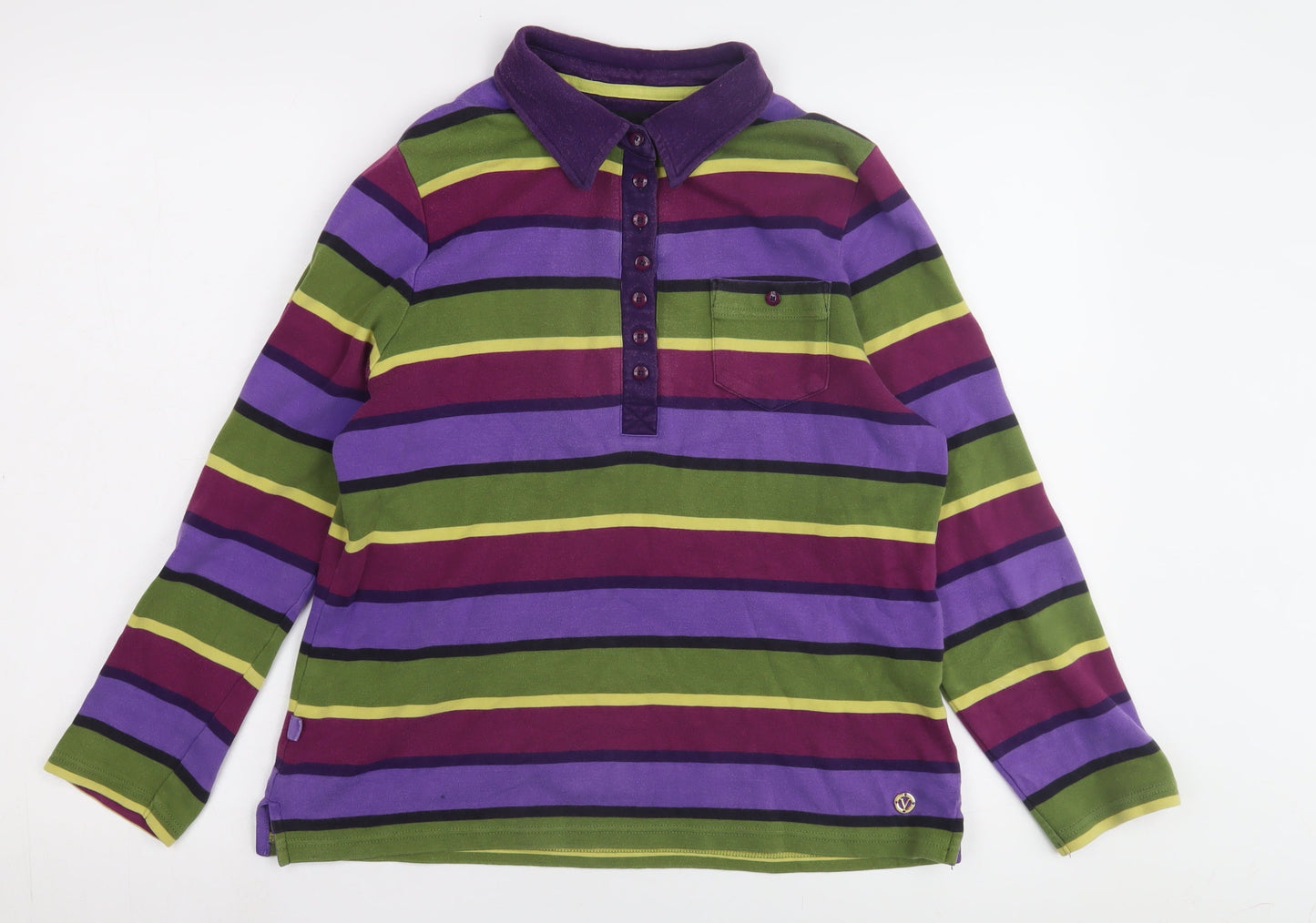 Viyella Multicoloured Striped Polo L Unisex