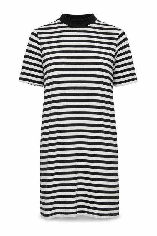 Cheap Monday Women's Black Striped T-Shirt Dress XS