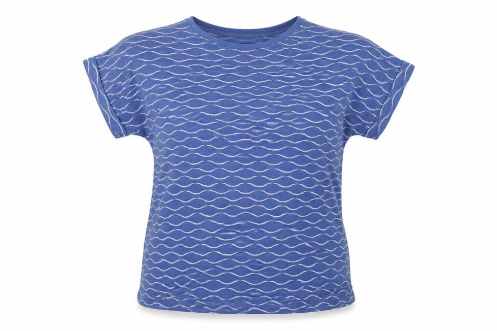 Phase Eight Women's Blue Geometric T-Shirt UK 14