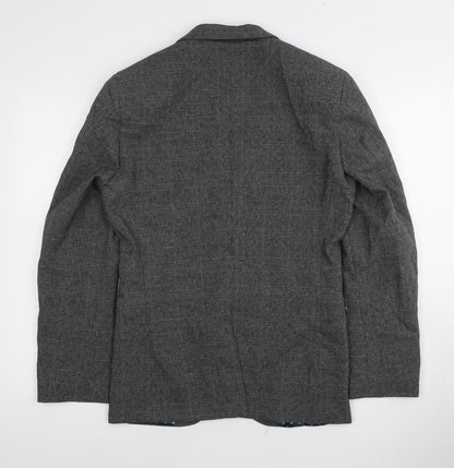Next Men's Grey Check Blazer Regular Fit 36R