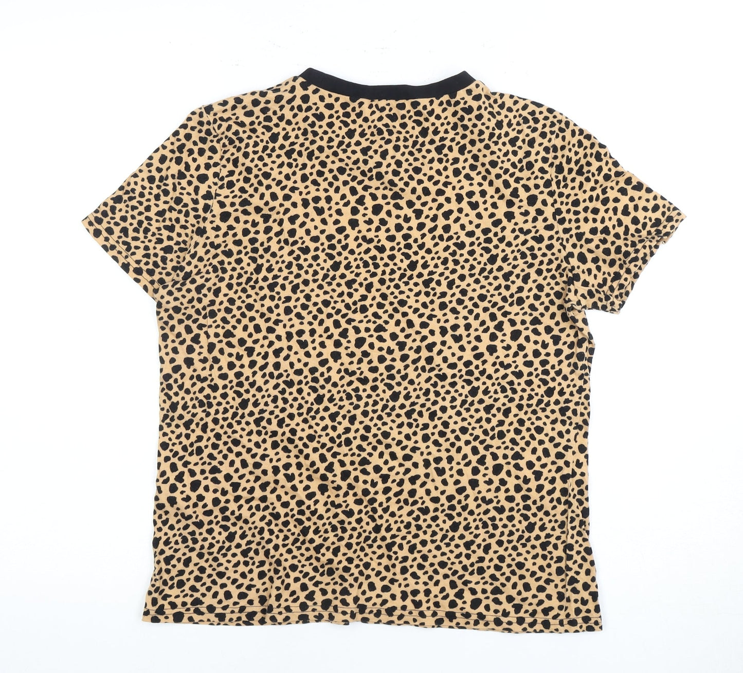 Warehouse Women's Beige Animal Print T-Shirt, UK 12
