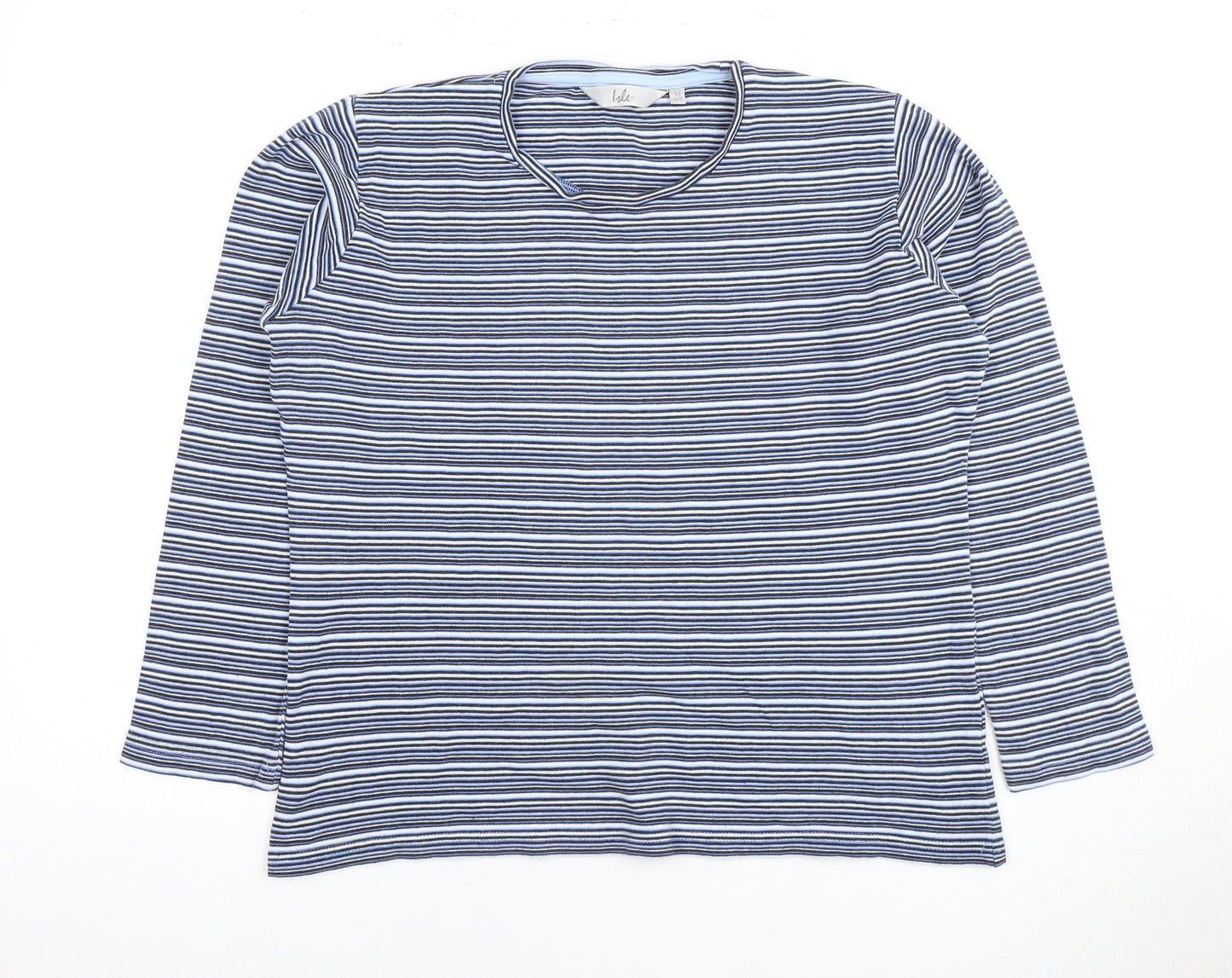 Isle Women’s Blue Striped T-Shirt - Size M 14-16