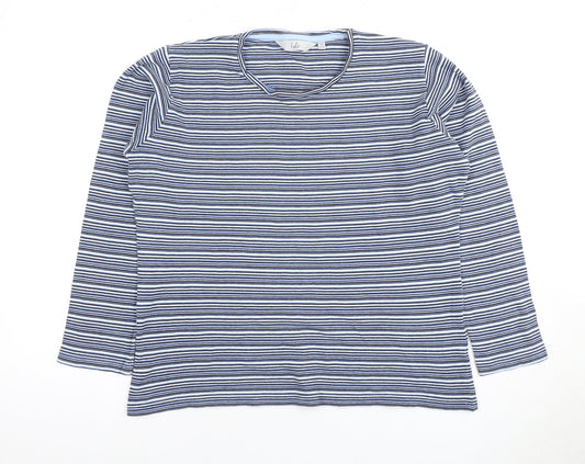 Isle Women’s Blue Striped T-Shirt - Size M 14-16