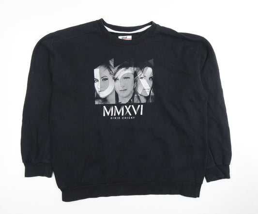 Anvil Men's Black Graphic Sweatshirt, Large