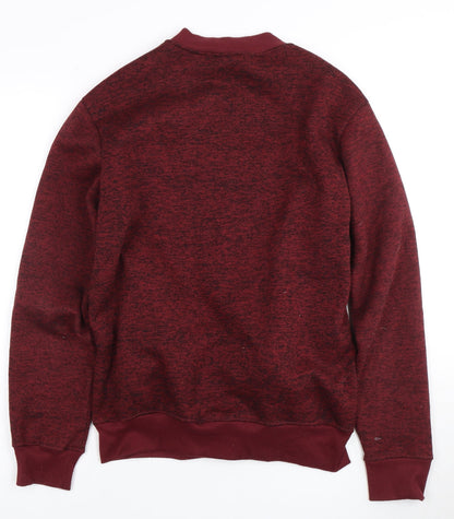 Back view of Lee Cooper Men's Red Full Zip Sweatshirt S