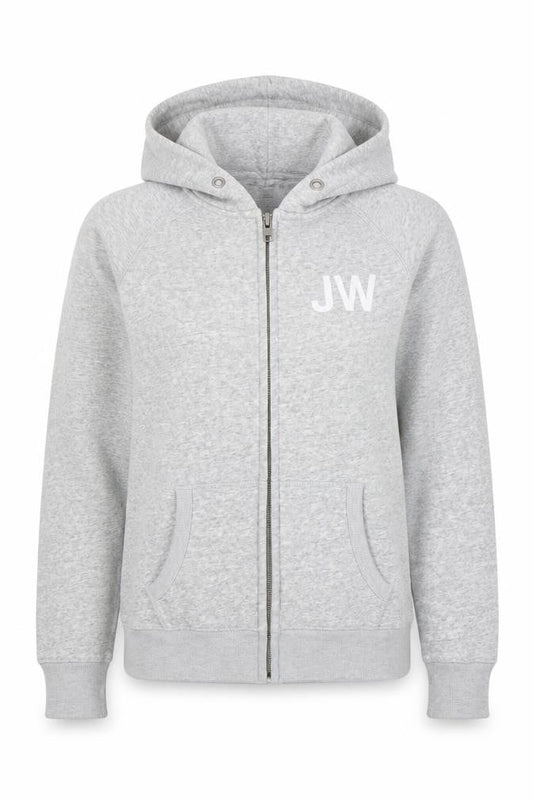 Jack Wills Women’s Grey Full Zip Hoodie, Size 6