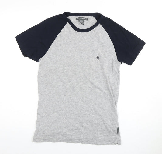 French Connection Men's Grey Colourblock T-Shirt S