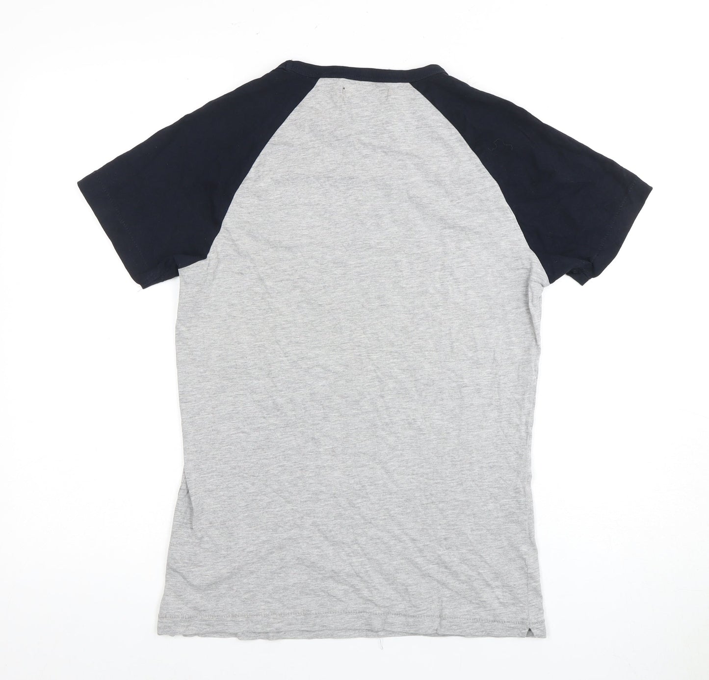 French Connection Men's Grey Colourblock T-Shirt S