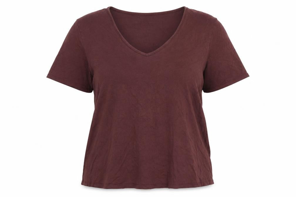 Old Navy Women's Brown V-Neck T-Shirt XL