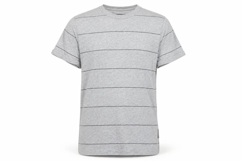 French Connection Men's Grey Striped T-Shirt, M