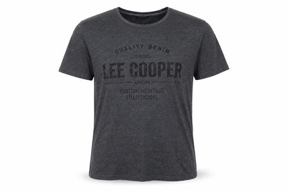 Front view of Lee Cooper Men's Grey Graphic Print T-Shirt L