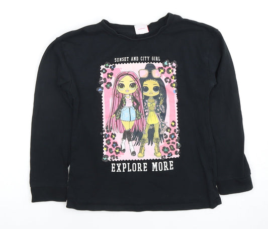 Marks and Spencer Girls Black LOL Surprise T-Shirt 9-10 Years