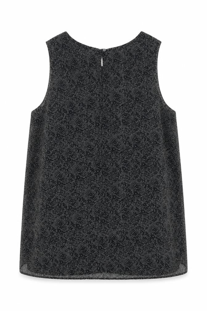 Gap Women's Black Floral Sleeveless Blouse Size 14
