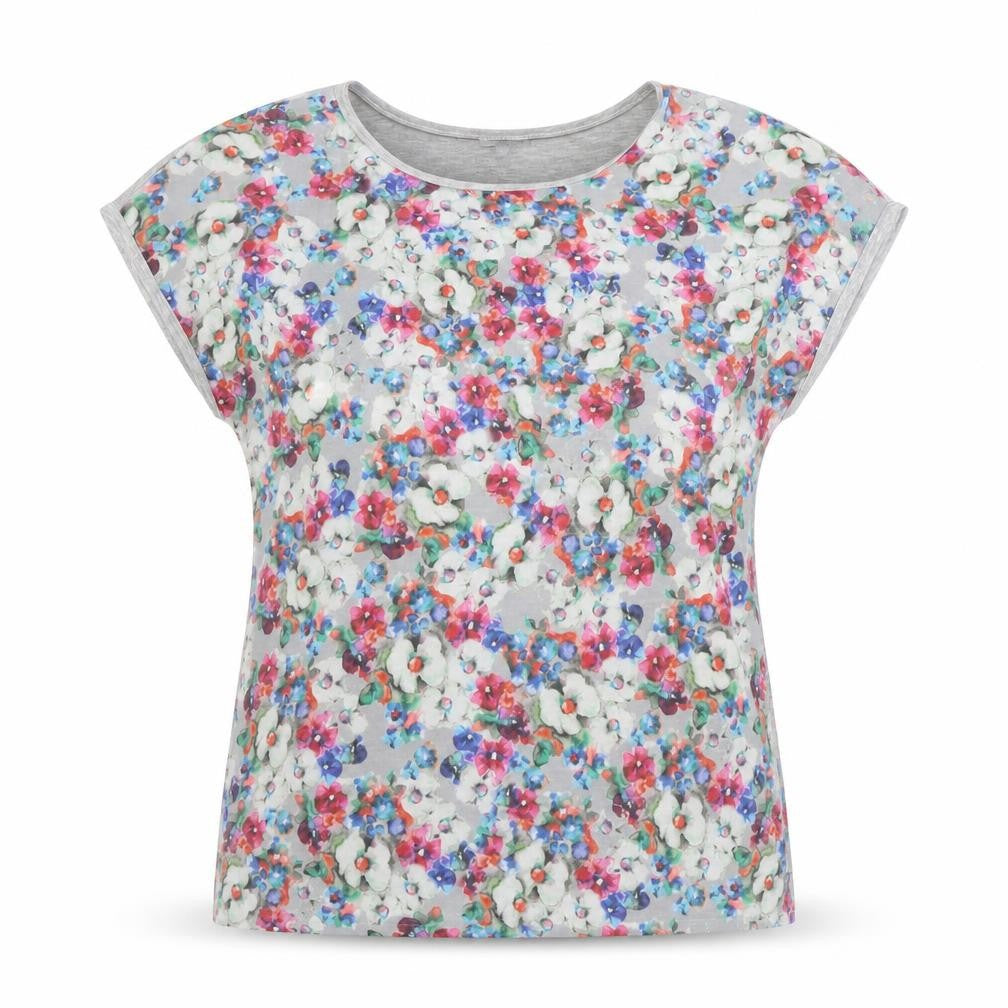 Oliver Bonas Women's Multicoloured Floral T-Shirt