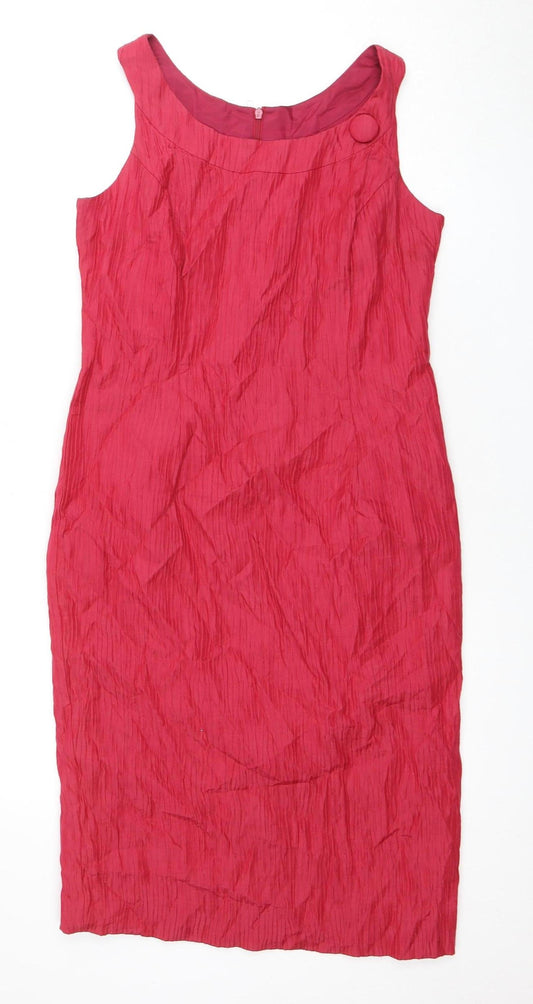 Minuet Red Sheath Dress Size 10 Sleeveless Round Neck