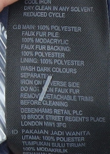 Debenhams Women's Petite Check Overcoat, Size 8