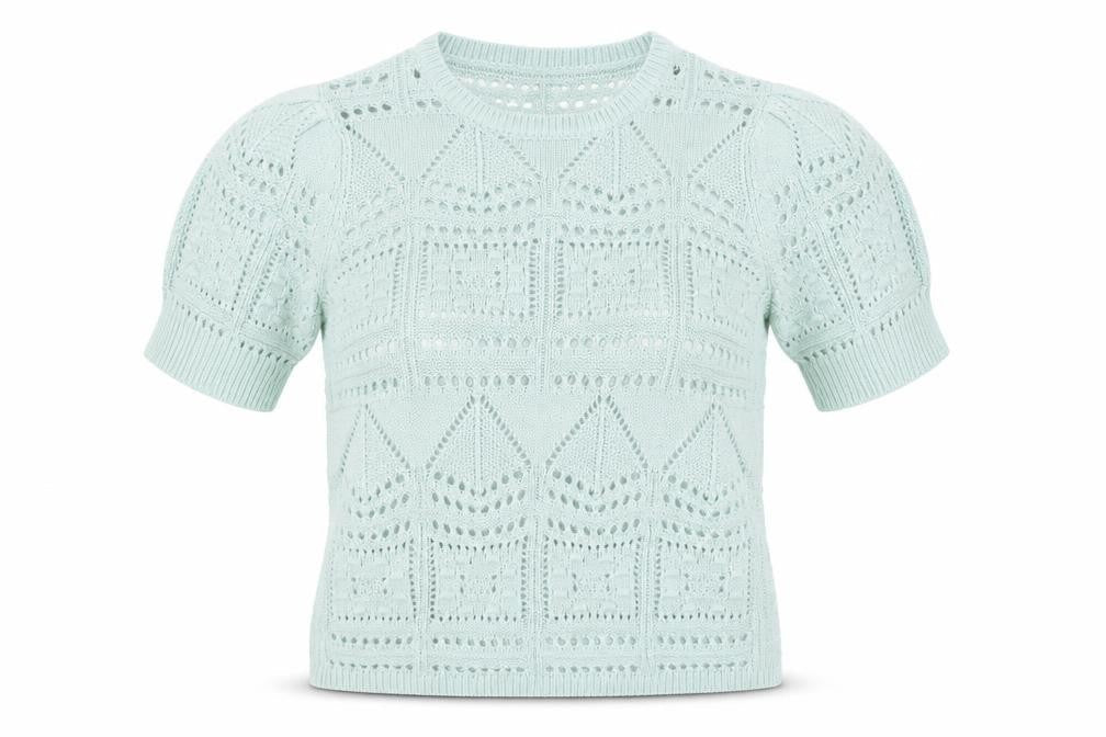 Damart Women's Green Acrylic Pullover Jumper