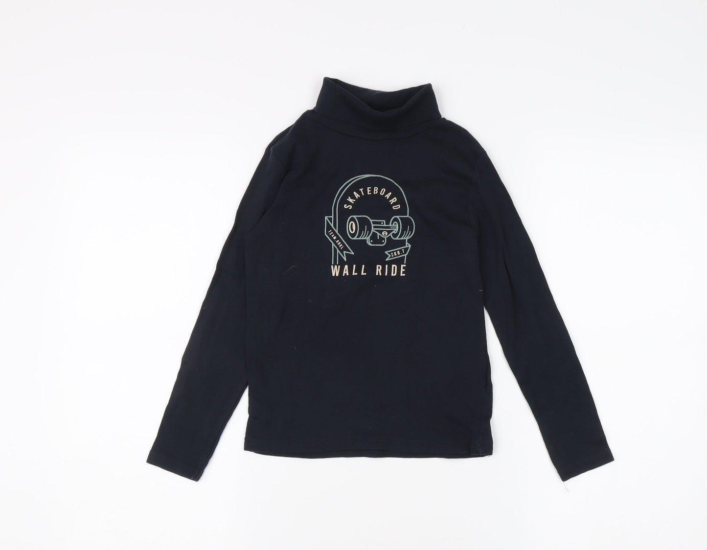 KIABI Black High Neck Long Sleeve T-Shirt for Teens