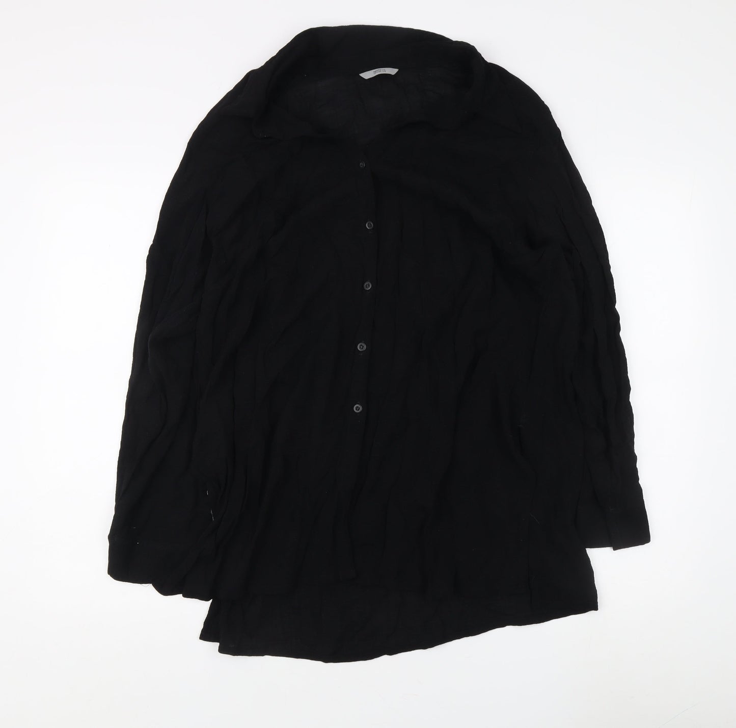 Marks and Spencer Women's Black Button-Up Shirt Size 20