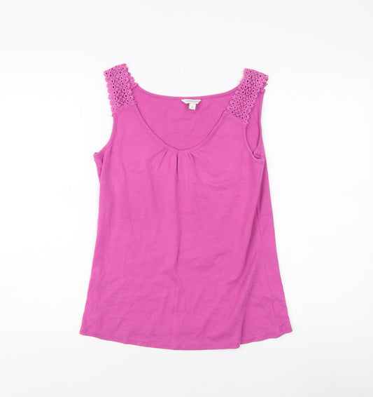 Monsoon Women’s Pink Crochet Strap Camisole Tank - M