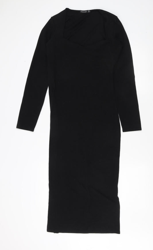 Nasty Gal Women's Black Sheath Dress Size 14