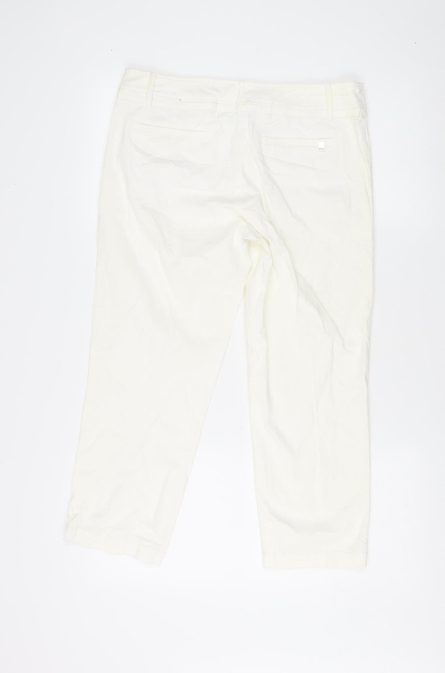 Wallis Women's Ivory Capri Trousers Size 12