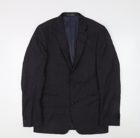 Next Men's Blue 38L Wool Blazer Jacket Formal