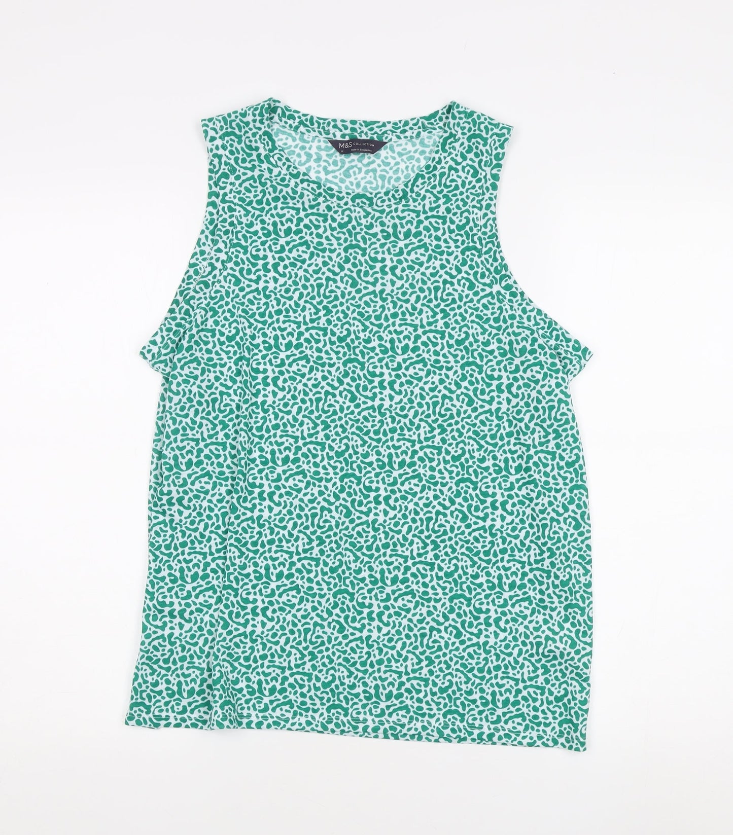 Marks and Spencer Women's Green Animal Print Tank Size 12