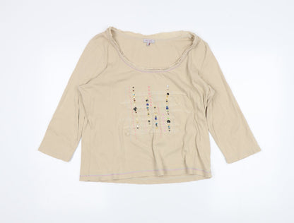 Marks & Spencer Women's Beige Blouse Size 18